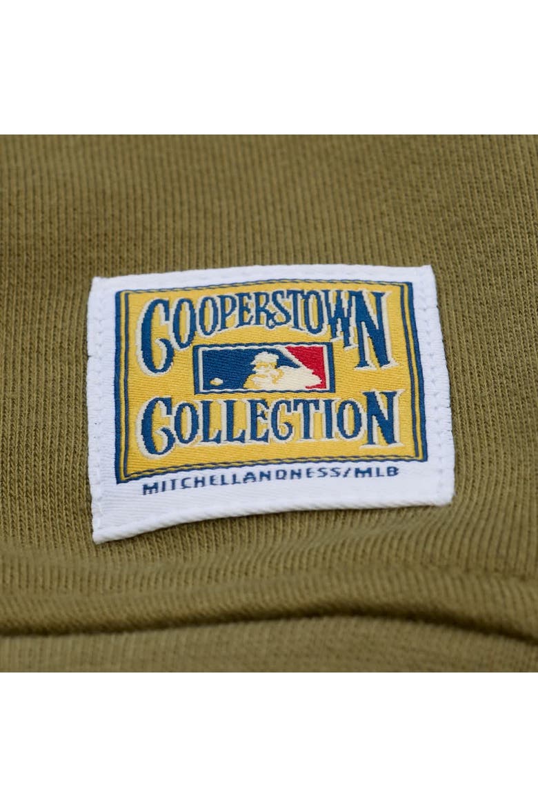 Women's Mitchell & Ness  Olive New York Yankees Cooperstown Collection Fleece Sweatshirt, Alternate, color, Olive