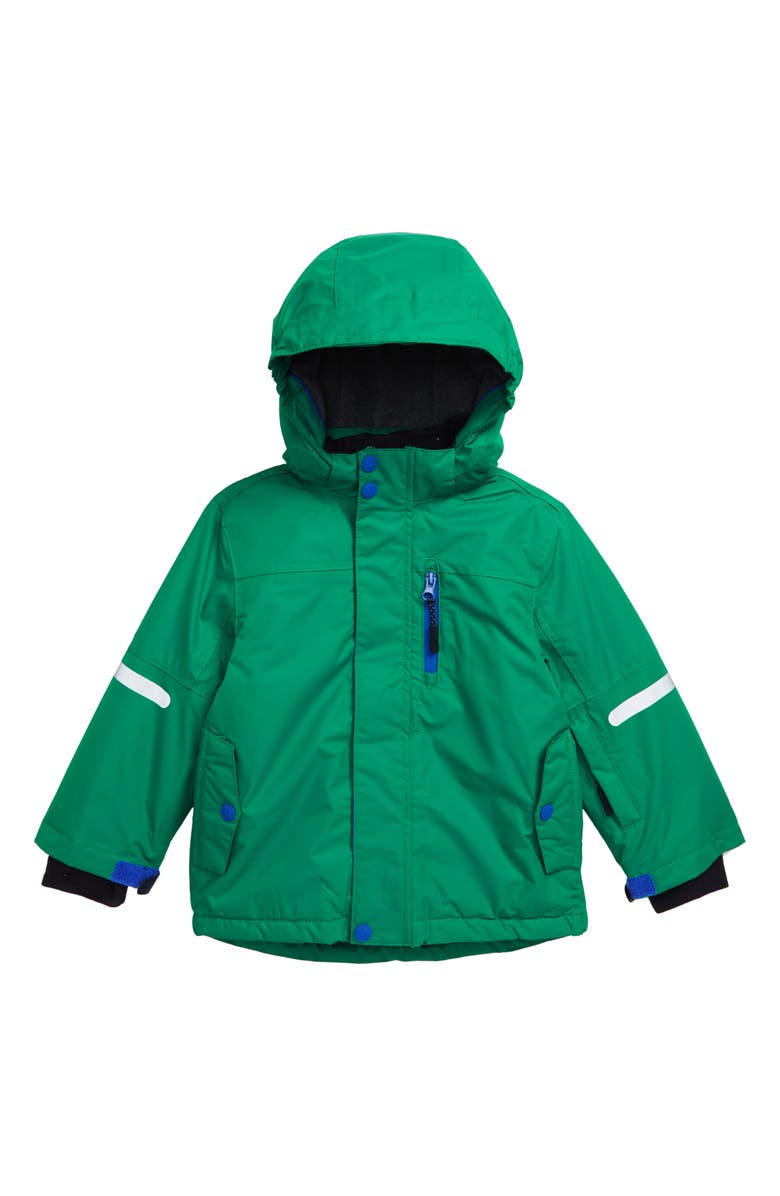 Mini Boden Polar Bear Waterproof Hooded Jacket, Main, color,