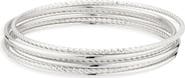 Nordstrom Set of 5 Mixed Texture Bangle Bracelets