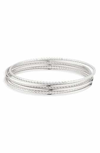 Nordstrom Set of 5 Mixed Texture Bangle Bracelets