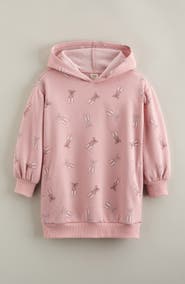 Tucker + Tate Kids' Print Cotton Hooded Tunic Sweatshirt Dress
