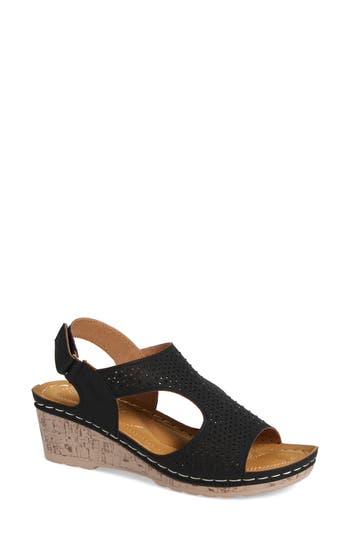 Extreme By Eddie Marc Wedge Slingback Sandal