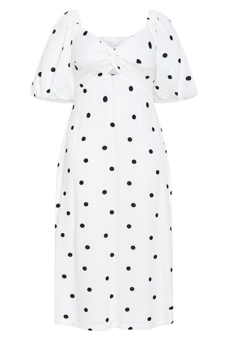 Nala Dot Maxi Dress, Alternate, color, BLACK POLKA DOT