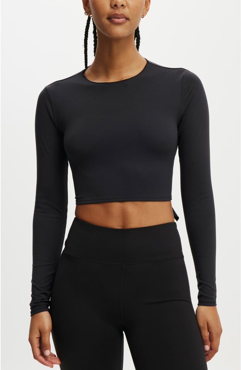 COTTON ON BODY Women's Active Ultra Soft Open Tie Back Longsleeve, Main, color, 