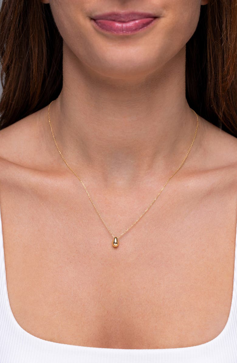 Bony Levy 14K Gold Pear Pendant Necklace, Alternate, color, Yellow Gold