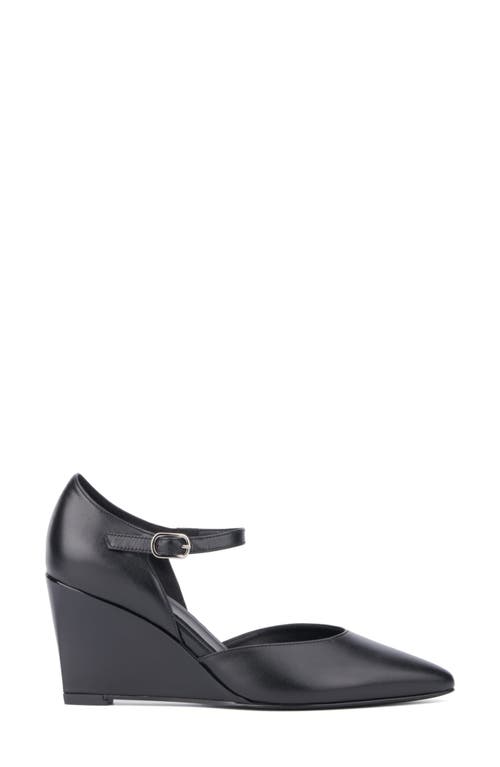 Aquatalia Penelopy Ankle Strap Pointed Toe Wedge Pump