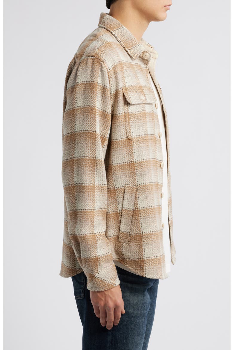 Berkshire Plaid Flannel Shirt Jacket, Alternate, color, SIENNA SUNSET