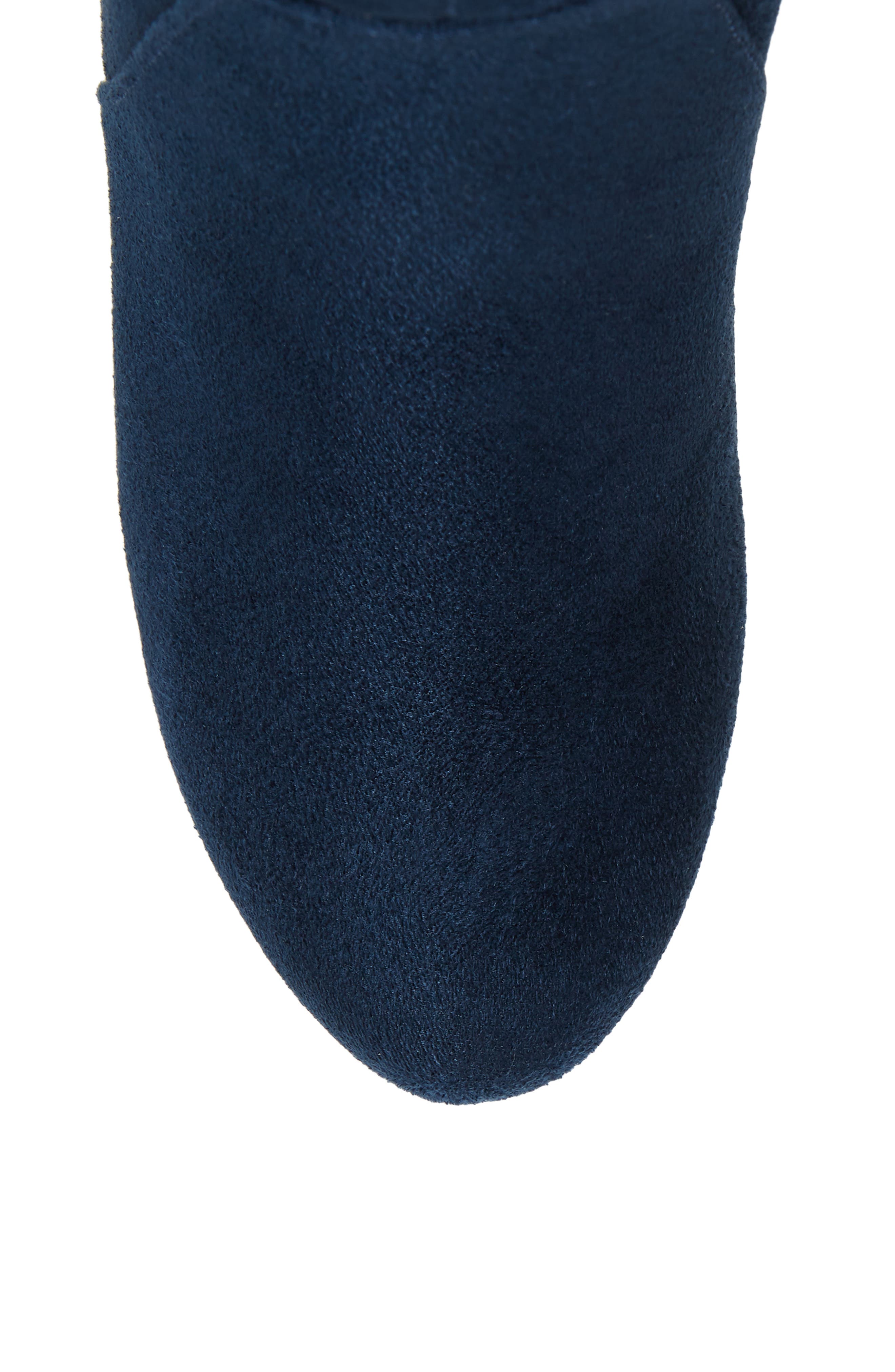 Bella Vita Troy Knee High Buckle Boot, Alternate, color, Navy Suede