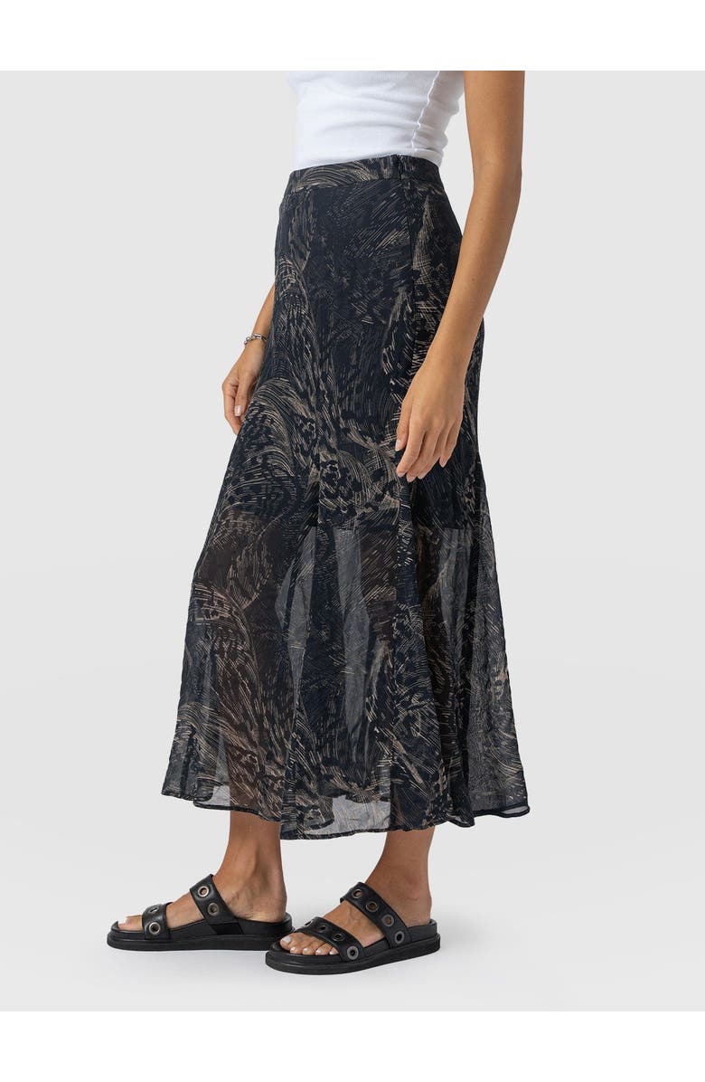 Saint + Sofia Audrey Skirt, Alternate, color, Spot Feather