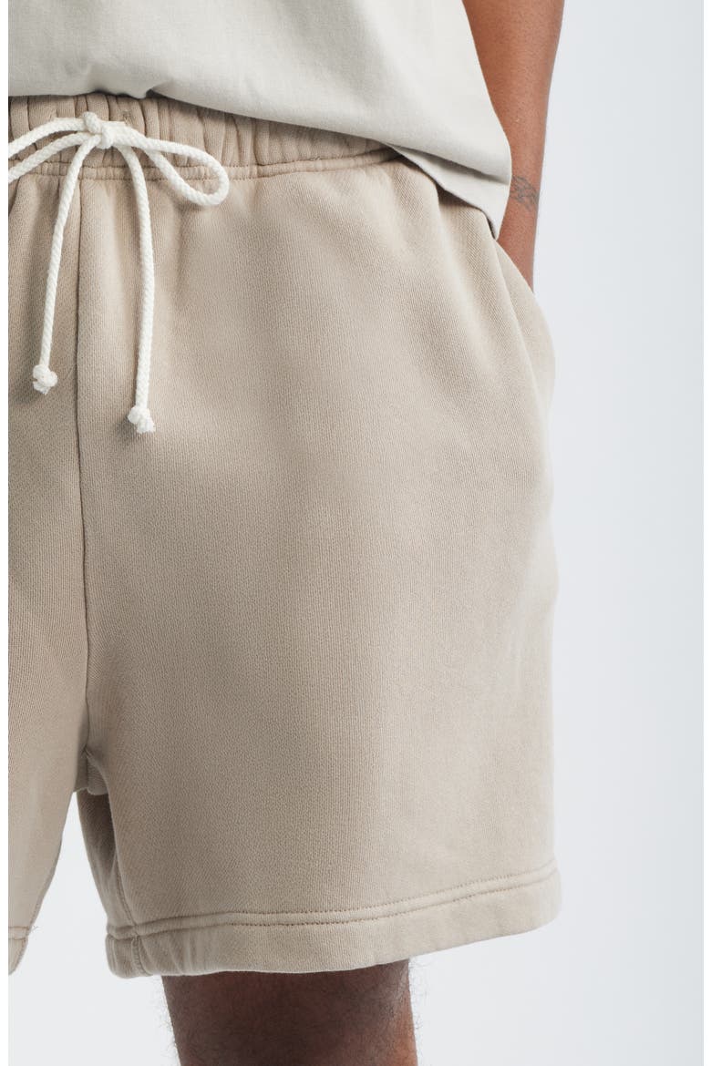 Relaxed Sweat Shorts, Alternate, color, TAN