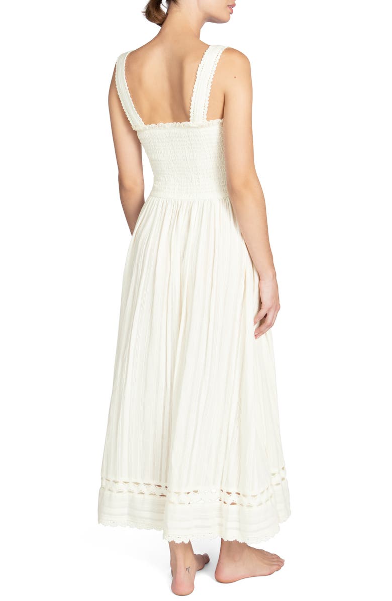 Robin Piccone Jo Smocked Sleeveless Cover-Up Maxi Dress, Alternate, color,