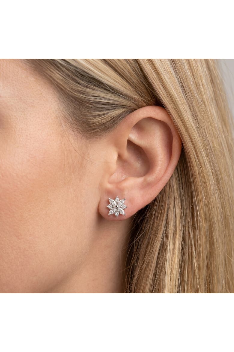 1/2Ct Marquise Star Diamond Earrings 14k Gold Earrings Lab Grown, Alternate, color, 14k White Gold