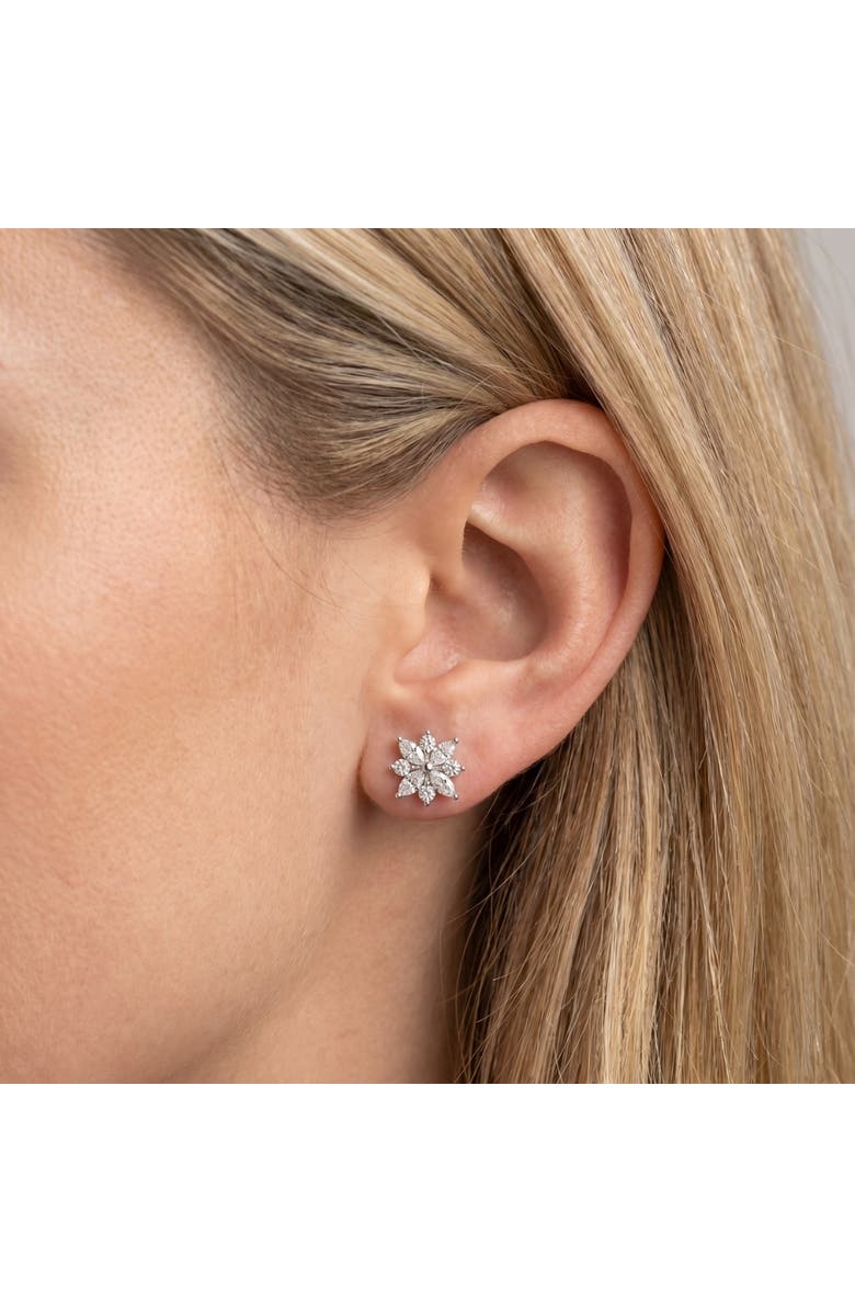 Bliss Diamond 1/2Ct Marquise Star Diamond Earrings 14k Gold Earrings Lab Grown, Alternate, color, 14K White Gold