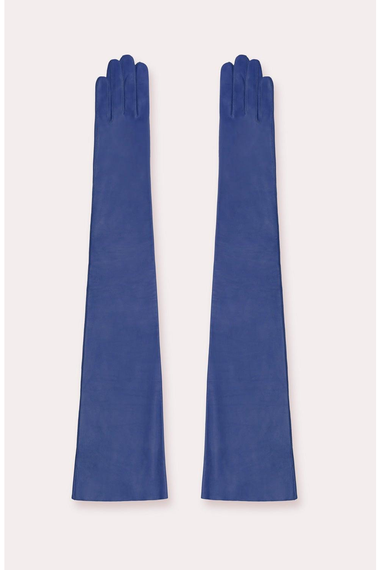 Runway Leather Gloves, Main, color, Blue