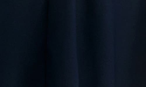 Nina Leonard Sylvia Rhinestone Long Sleeve Dress In Navy