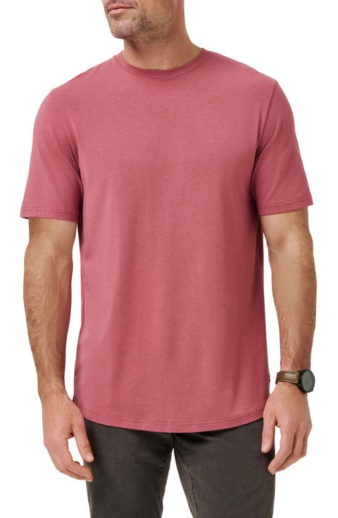 TRAVIS MATHEW ピンク ショートスリーブシャツ Travis Mathew Dusty Sand Cotton Graphic T-Shirt in Pink for