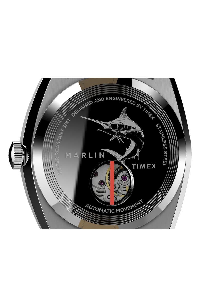 Timex<sup>®</sup> Marlin Automatic Leather Strap Watch, 39mm, Alternate, color, 