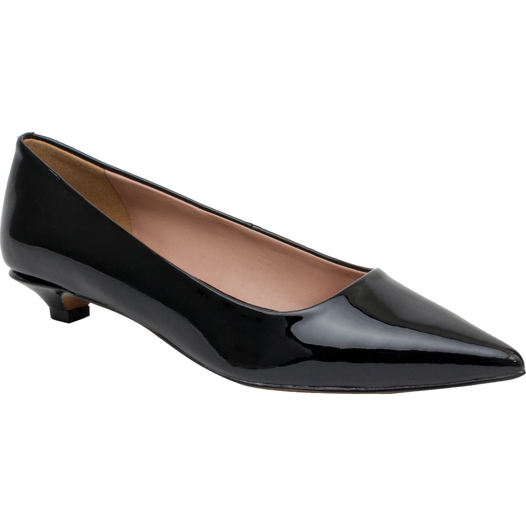Linea Paolo Patent Pointed Toe Pump In Black
