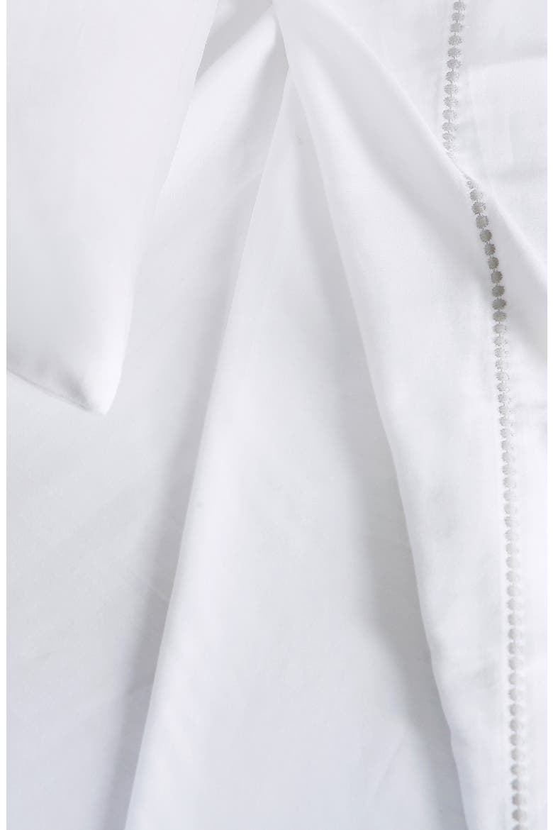 Simple Dot 300 Thread Count Sheet Set, Alternate, color, WHITE/STEEL