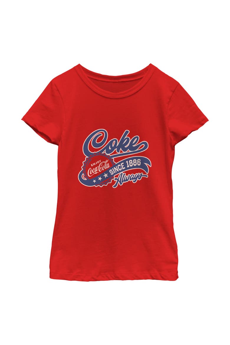 Girl's Coca Cola Always Enjoy Since 1886  Graphic T-Shirt, Main, color, Red