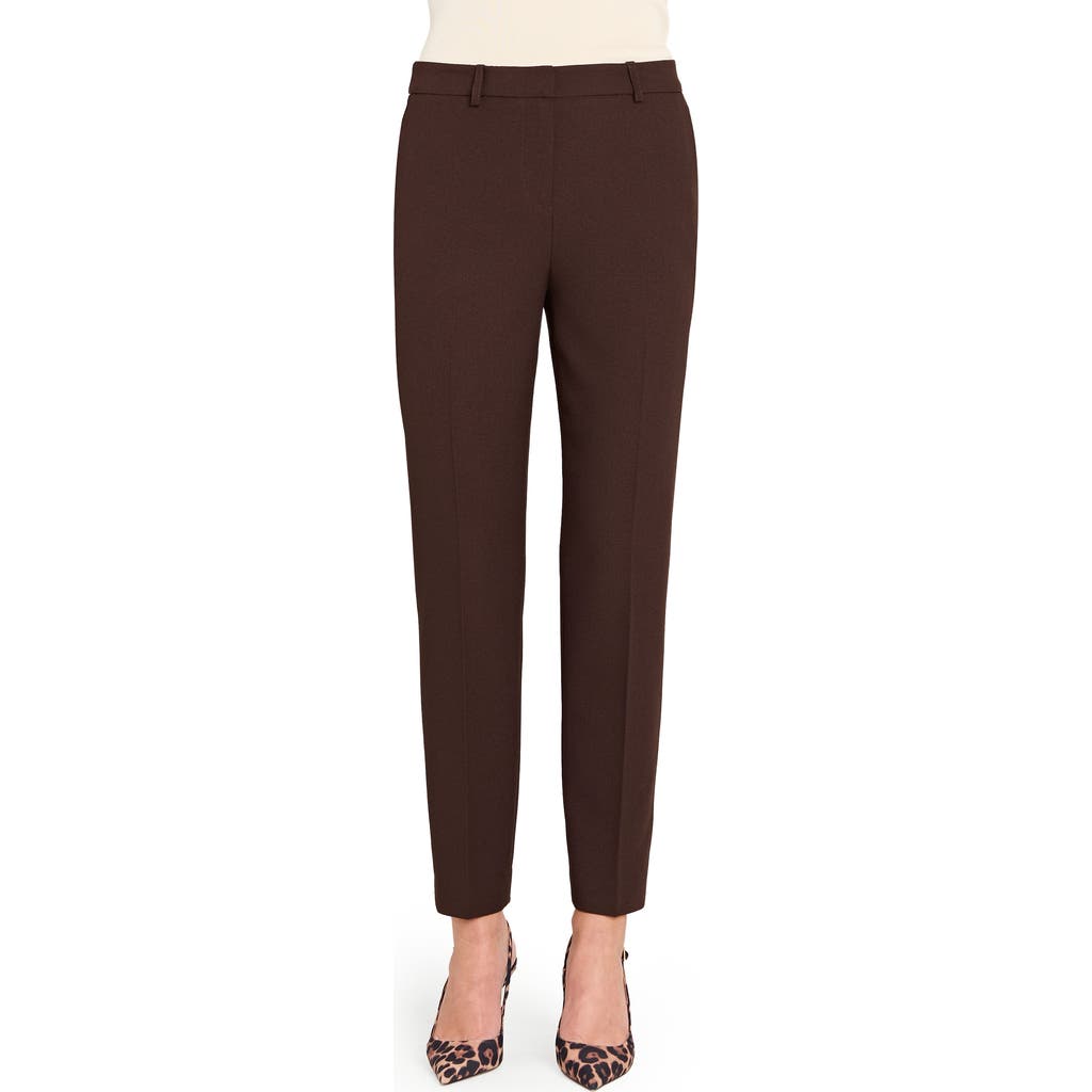 Tahari Asl Slim Ankle Pants In Brown
