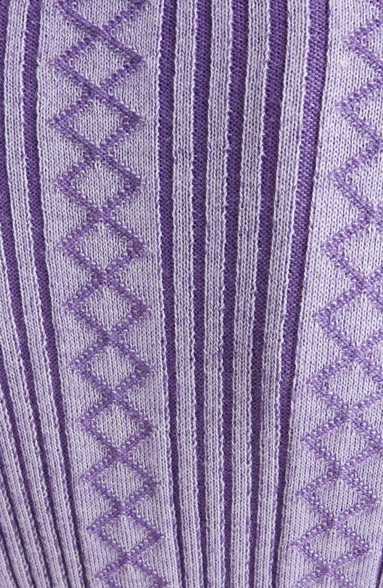 Runway Marc Jacobs MARC JACOBS Belted Diamond Rib Stitch Cardigan, Alternate, color, 