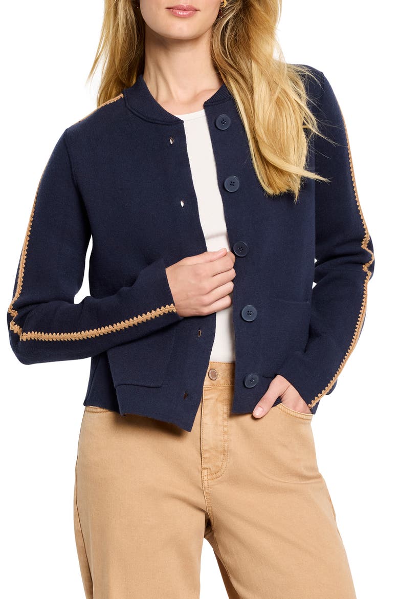 Dashing Dusk Cotton Blend Cardigan, Main, color, DARK INDIGO