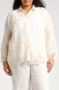 Forgotten Grace Floral Lace Button-Up Shirt