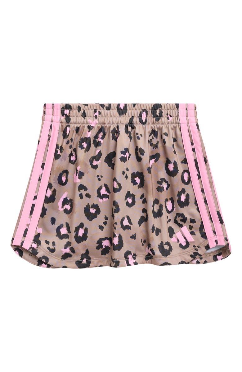 adidas Kids' All Over Print Tricot Skort, Main, color, Chalky Brown