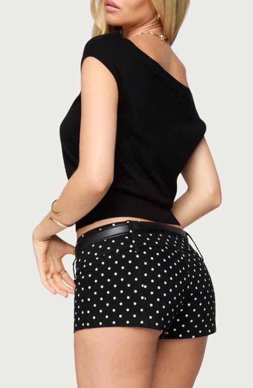 Edikted Michaela Off Shoulder Knit Top In Black