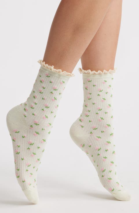 Mini Flora Crew Socks