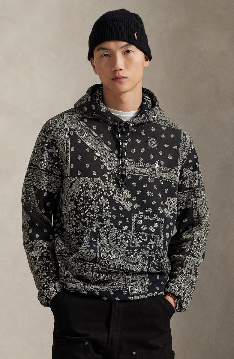 Polo Ralph Lauren Bandana Print Hoodie, Alternate, color, Yukon Patchwork Bandana