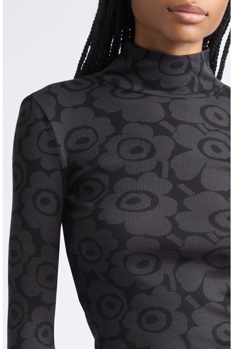 Unikko Vilpotus Wool Turtleneck Top, Alternate, color, BLACK