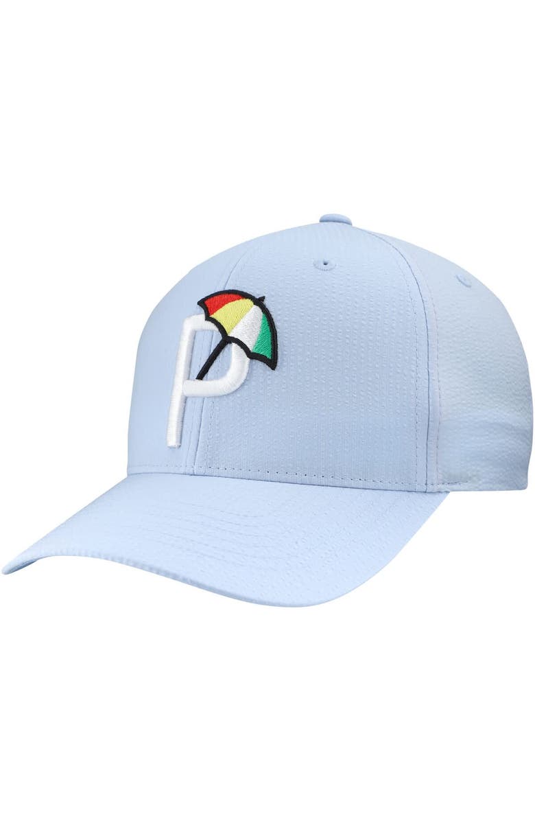 PUMA Men's Puma  Blue Arnold Palmer Invitational Seersucker Adjustable Hat, Alternate, color, 