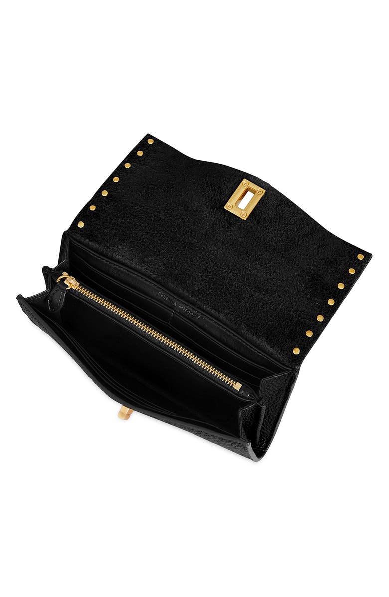 Rebecca Minkoff Darren Leather Continental Wallet, Alternate, color, Black