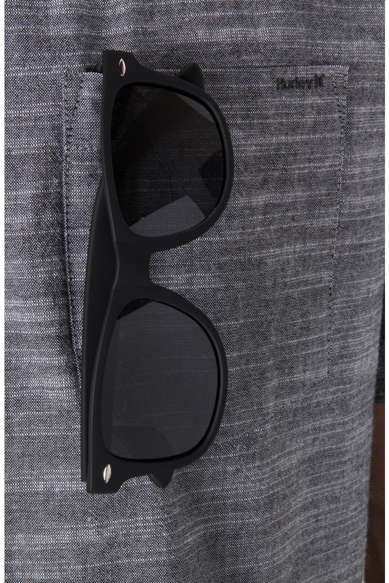 Icon Stretch Button-Down Shirt, Alternate, color, BLACK