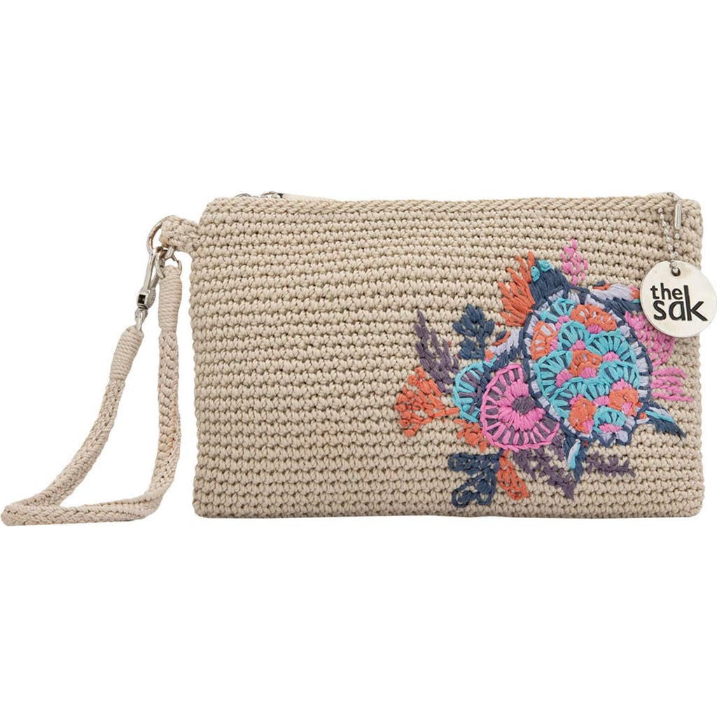 The Sak Vita Wristlet In Ecru Seascape