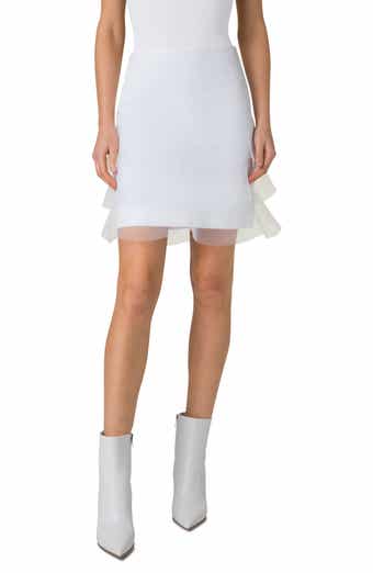 Akris Hatband Ruffle Rib Skirt