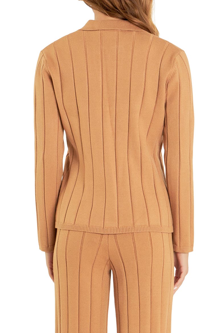 Long Sleeve Rib Knit Top, Alternate, color, CAMEL