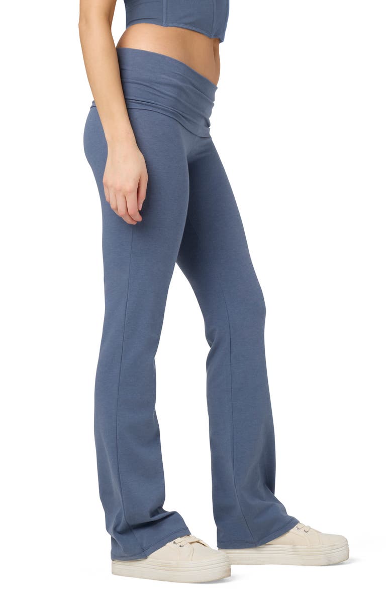 Softie Cotton Blend Fold Over Pants, Alternate, color, GRISAILLE