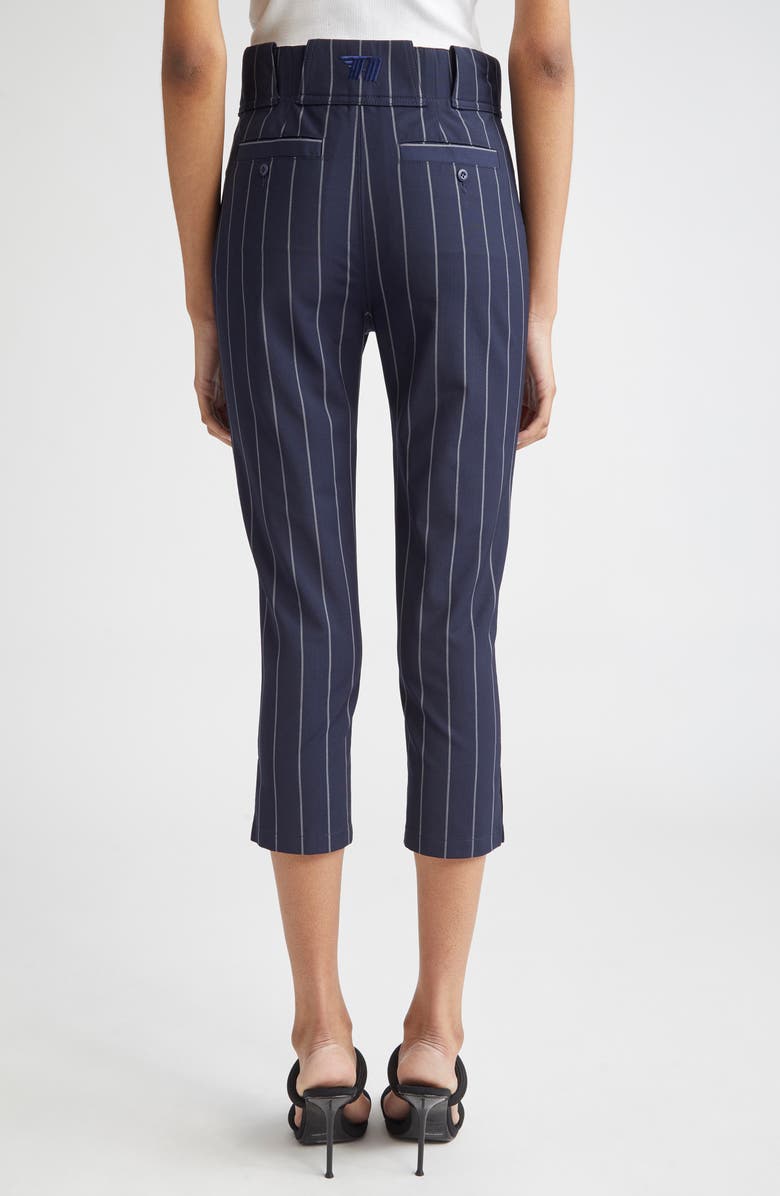 Alexander Wang Pinstripe High Waist Baseball Capri Pants, Alternate, color, 