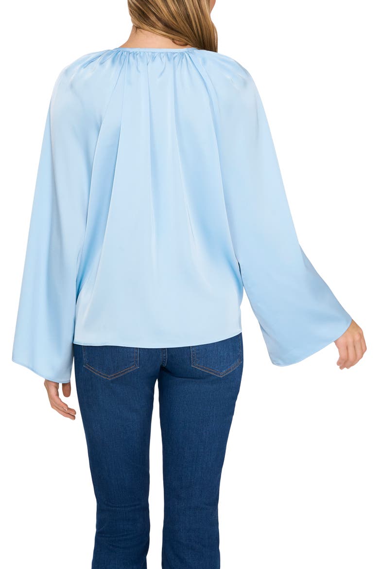Satin Peasant Top, Alternate, color, WATERFALL