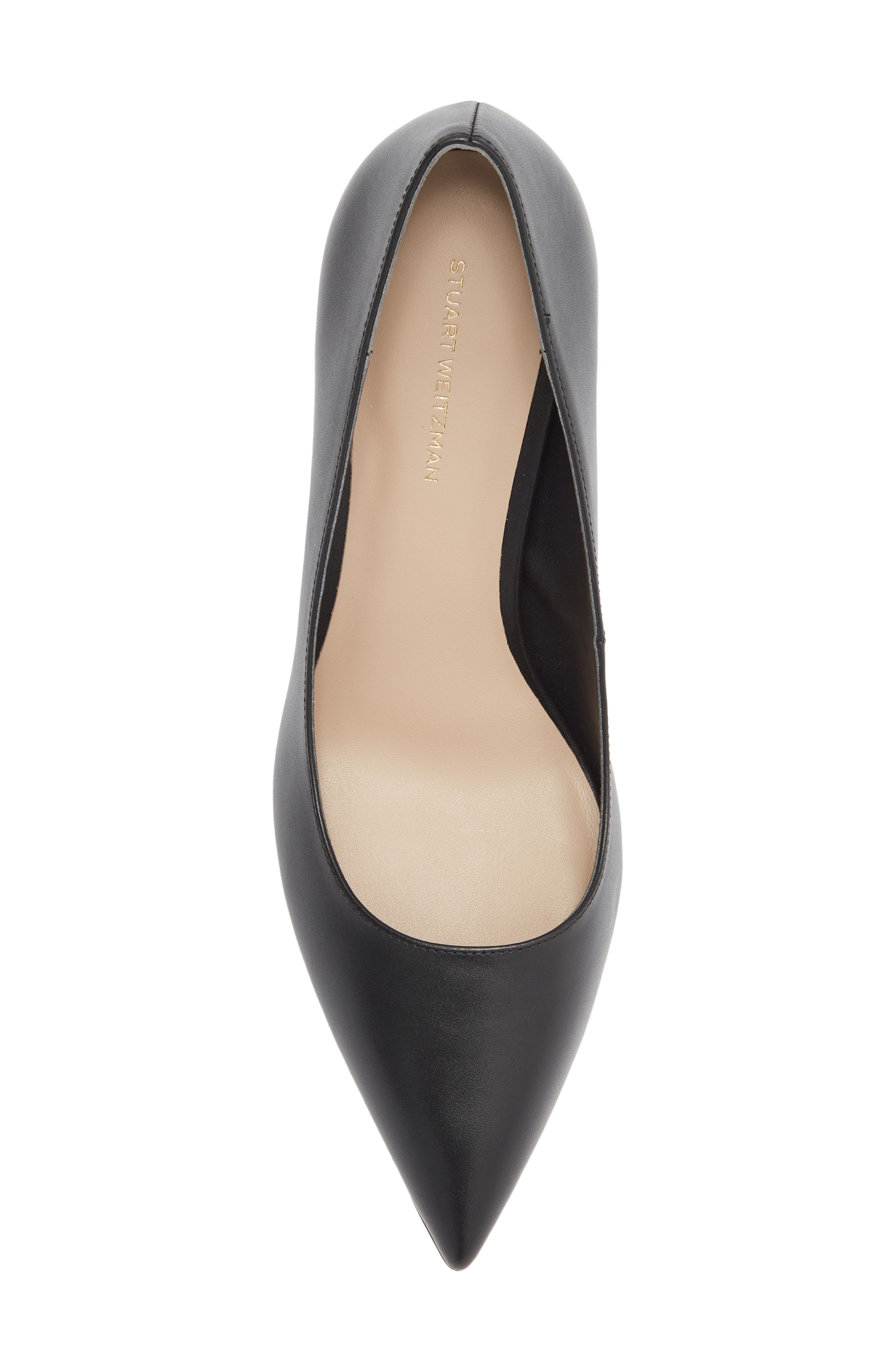 Stuart Weitzman Dancer Pointed Toe Pump, Alternate, color, Black