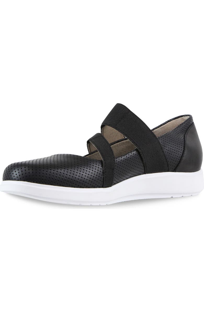 Munro Cass Mary Jane Flat, Alternate, color, Black Perf/ Combo