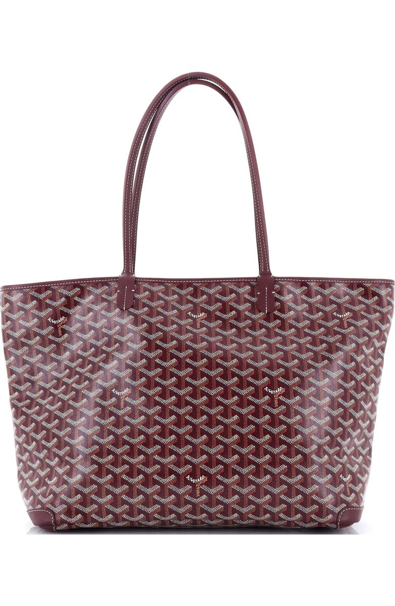 Pre-Owned Goyard Artois Tote Coated Canvas MM, Main, color, Burgundy