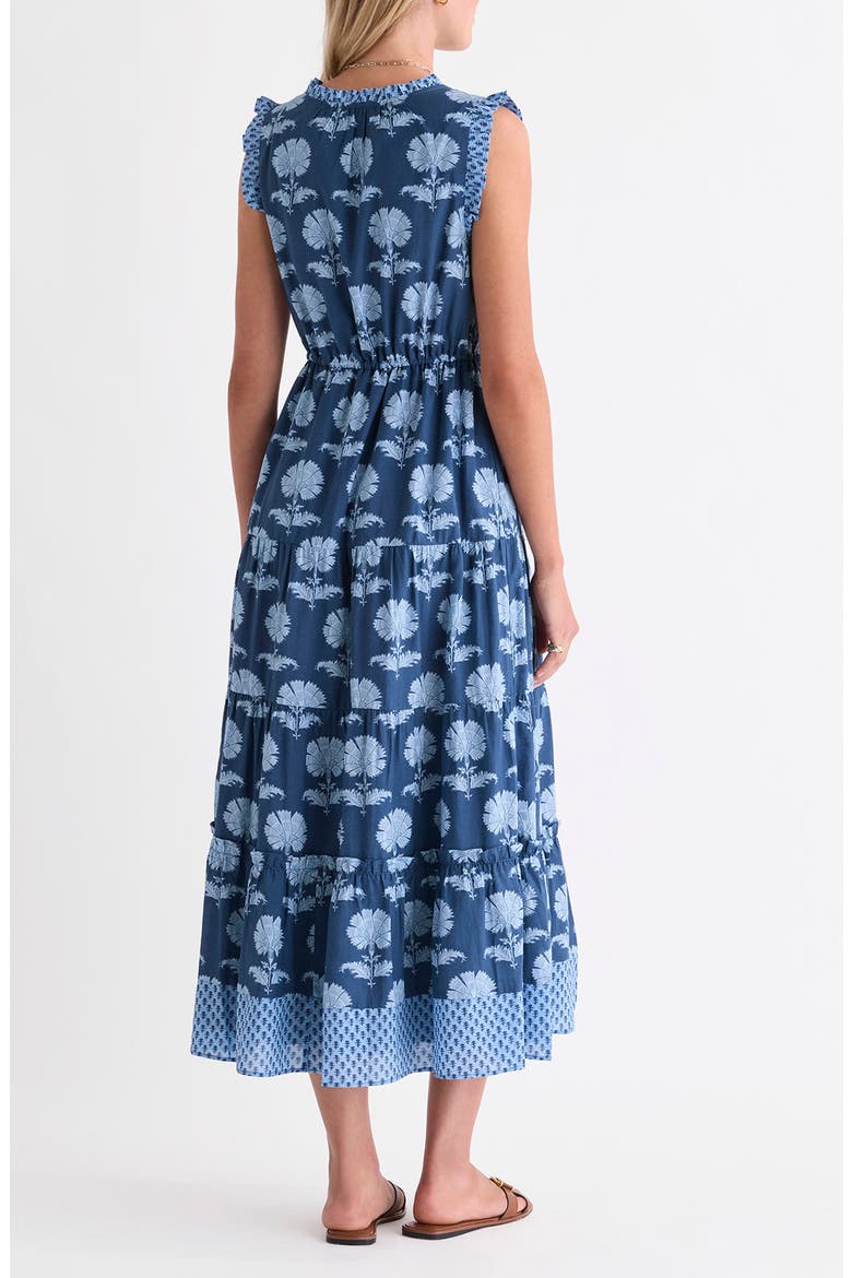 Abigail Print Tie Waist Sleeveless Dress, Alternate, color, QUINN FLORAL MOON