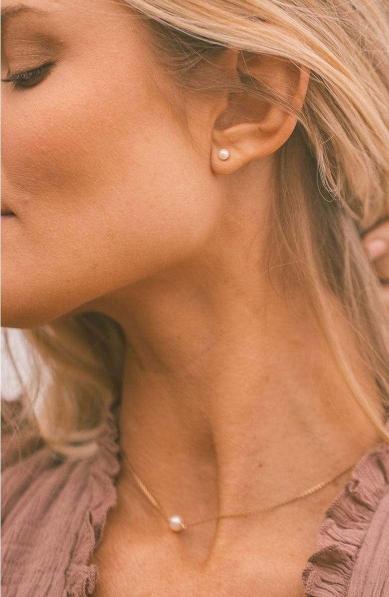 MADE BY MARY Pearl Choker Necklace, Alternate, color, Gold Vermeil