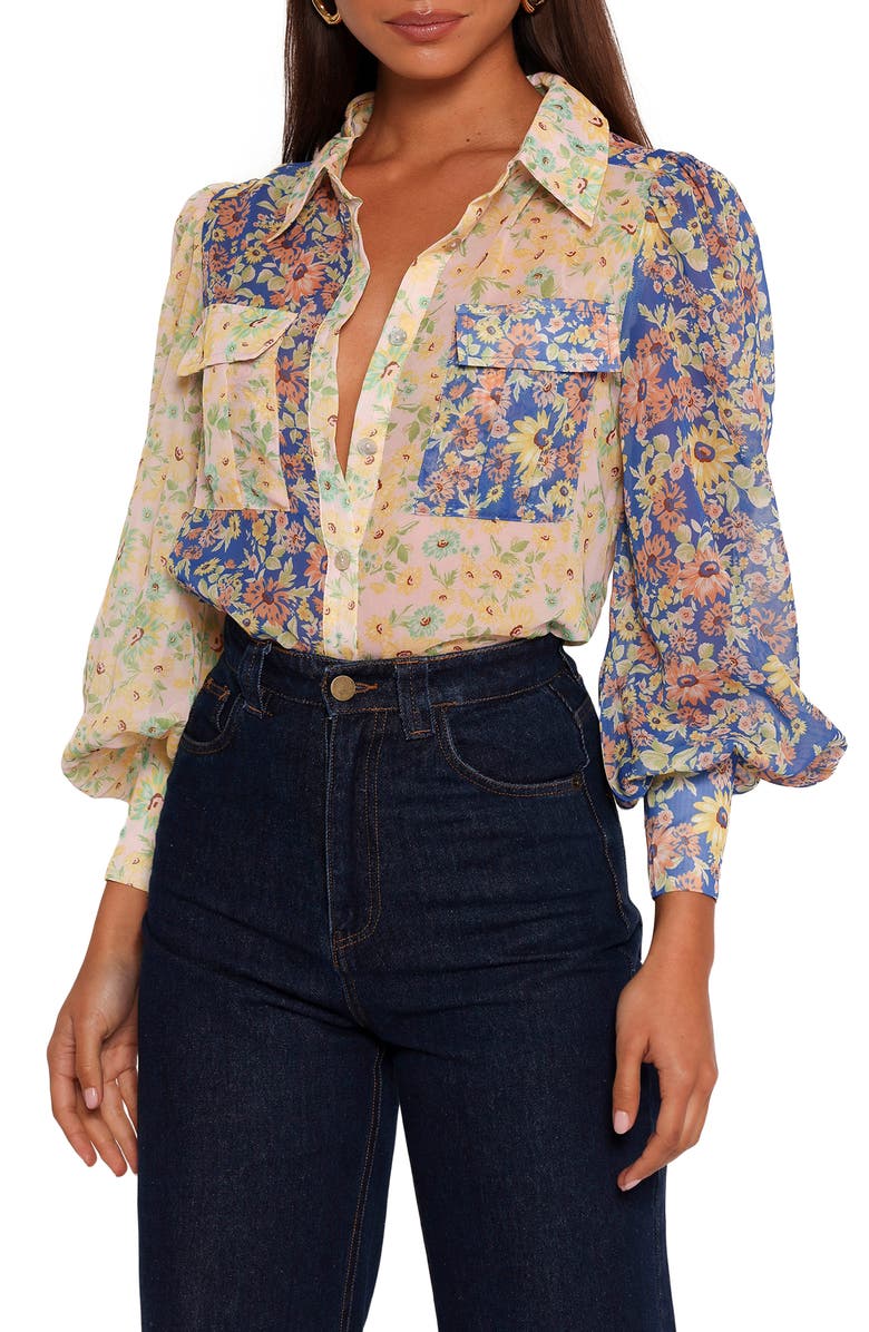 Petal & Pup Erika Print Shirt, Main, color, 