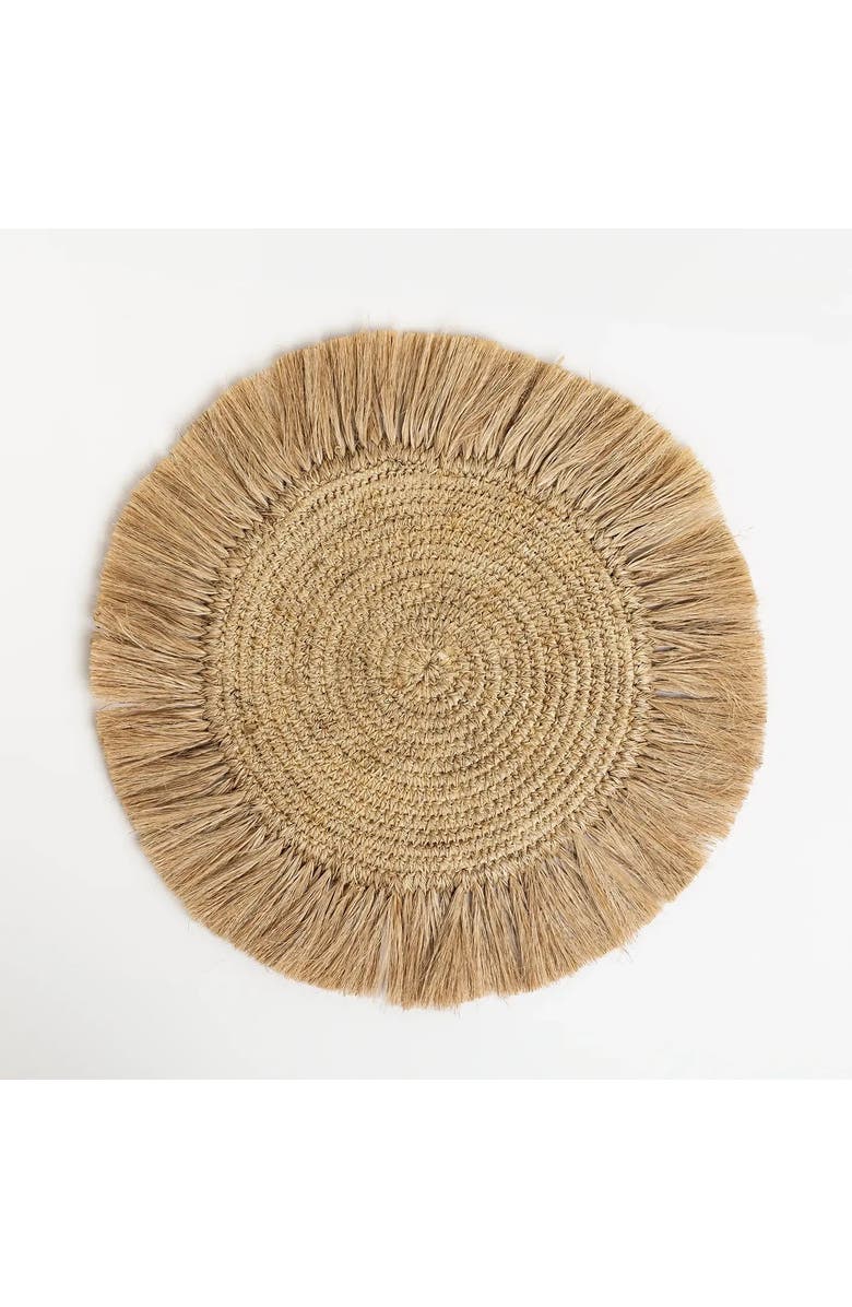 House of Revelry Fique Placemat Set of Four P, Main, color, Natural