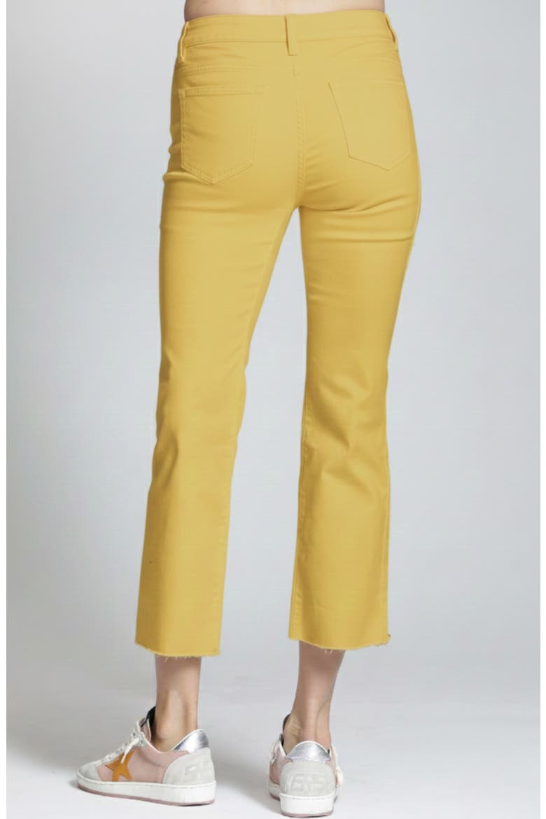 Raw Hem Ankle Straight Leg Jeans, Alternate, color, POPCORN YELLOW